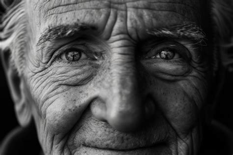 Foto de primer plano de un rostro anciano con manchas de la edad visibles