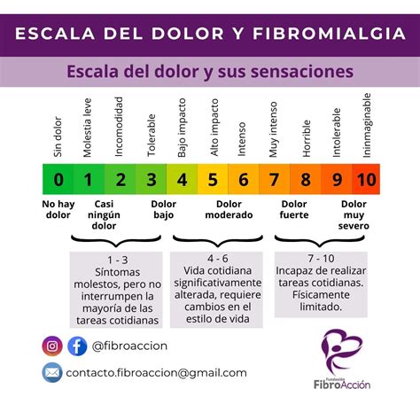 Gráfico mostrando la escala del dolor y cómo se evalúa en pacientes.