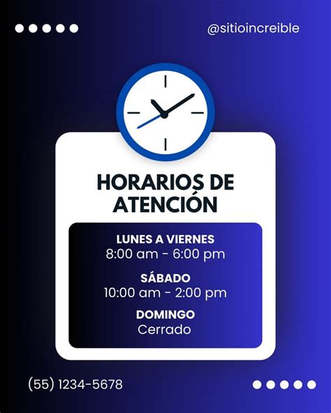 Tabla comparativa de horarios de atención al público en sucursales con modalidad presencial y video atención.