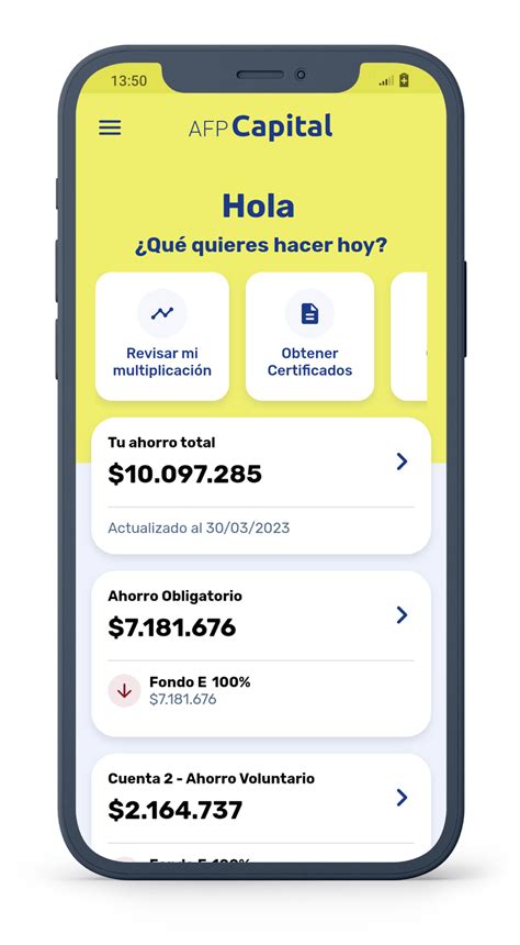 Diseño de página web de AFP Capital con un foco en el acceso de usuarios.