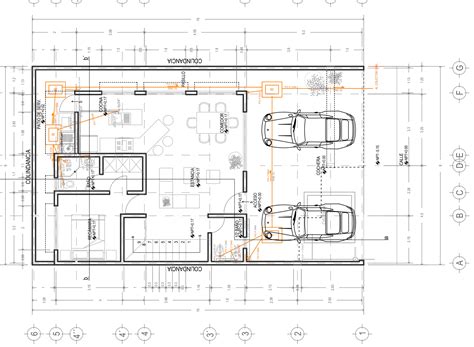 Ejemplo de plano arquitectónico con señalización de accesibilidad
