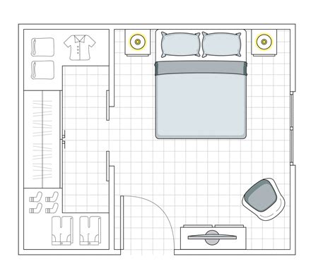 Diseño de plano de las habitaciones de Acalis Montemar
