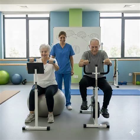 Adultos mayores realizando ejercicios duales (físico y cognitivo) para estimular la neuroplasticidad
