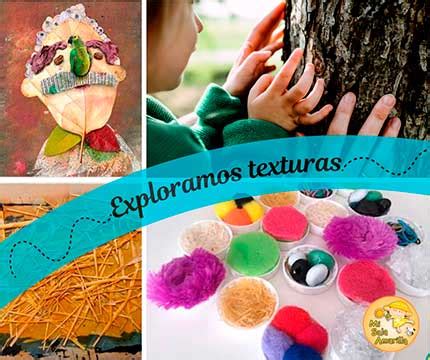 Ilustración de un niño explorando texturas con las manos.