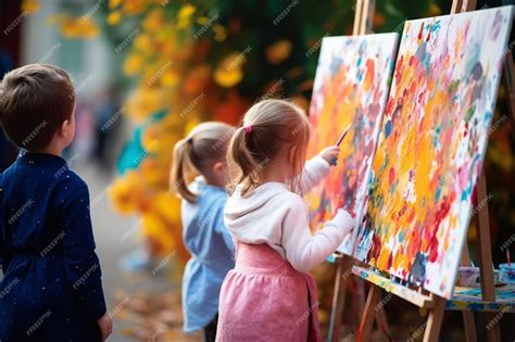 Niños participando en una actividad de arte táctil.