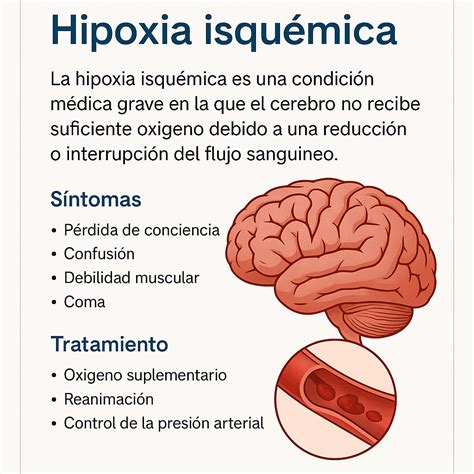 Esquema de las causas y efectos de la hipoxia cerebral