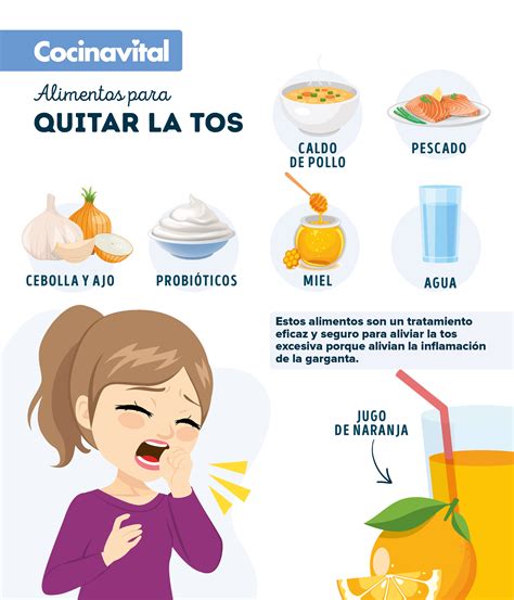 Infografía con remedios caseros para la tos con mucosidad