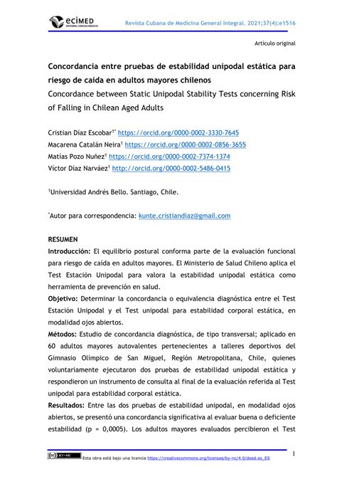 Gráfico comparativo de la estabilidad unipodal en adultos mayores.
