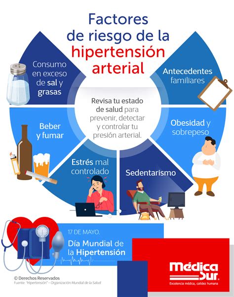 Infografía sobre los factores de riesgo modificables de la hipertensión