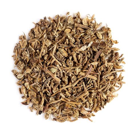 Raíz de valeriana seca o infusión de valeriana.
