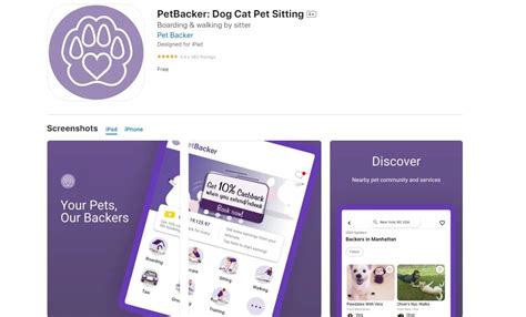 Interfaz de PetBacker mostrando perfiles de cuidadores de mascotas con calificaciones y precios.