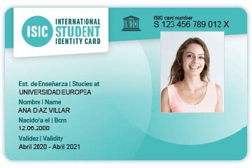 Ilustración de un carnet ISIC con iconos representando descuentos en viajes, cultura y compras.