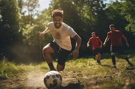 grupo de jovenes con y sin discapacidad jugando futbol