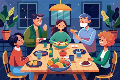 Imagen de una familia conversando con una persona mayor