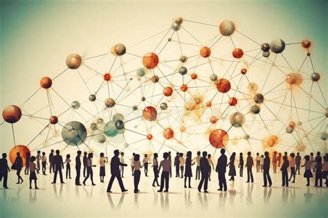 Representación abstracta de la interconexión humana y el reconocimiento mutuo