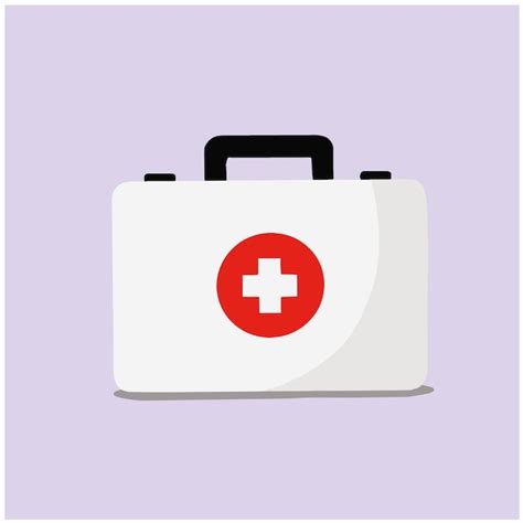 Ilustración de una maleta de visita médica con los elementos esenciales.