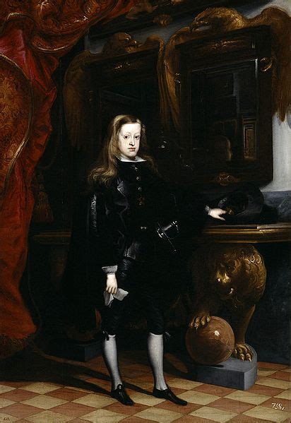 Retrato de Carlos II en el Salón de los Espejos del Real Alcázar de Madrid, por Juan Carreño de Miranda