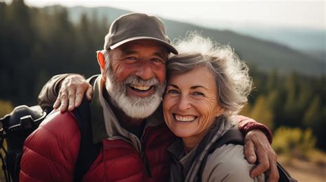 Foto de una pareja mayor feliz y activa