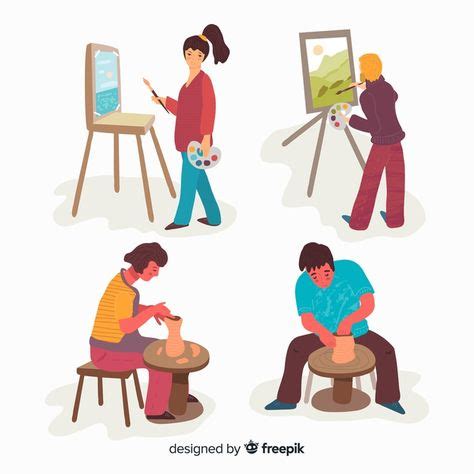 Ilustración de una persona mayor pintando o aprendiendo una habilidad