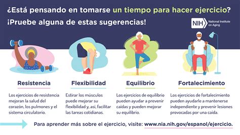 Infografía sobre los 4 tipos de ejercicio recomendados para mayores
