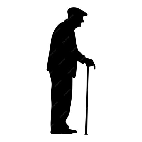Ilustración artística de una silueta de veterano anciano con elementos de memoria histórica y tonos monocromáticos