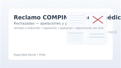 Infografía: proceso de reclamo ante COMPIN y SUSESO