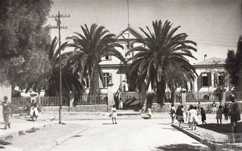Fotografía histórica de la casona original del Hospital San Pablo de Coquimbo.