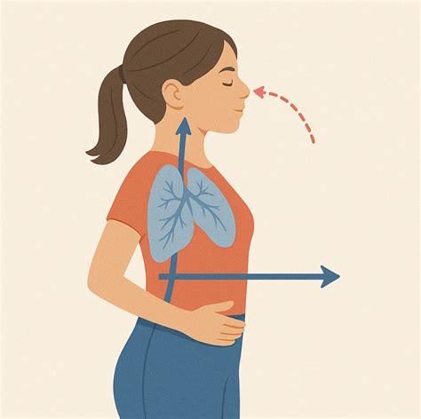 Ilustración de una persona mayor practicando respiración profunda o meditación en la cama