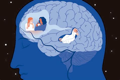 Ilustración abstracta del cerebro con áreas asociadas al sueño y la memoria para personas con demencia