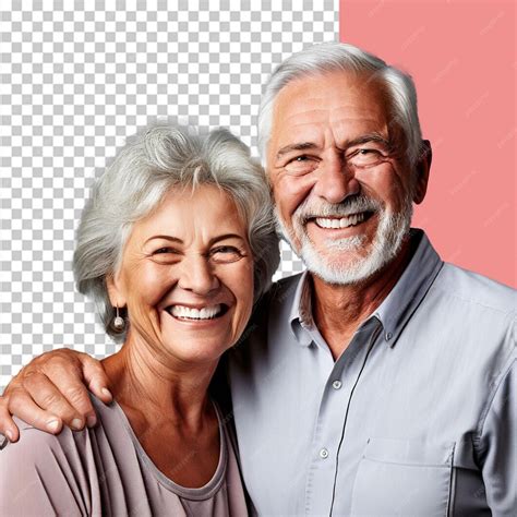 Pareja de ancianos sonriendo y abrazándose