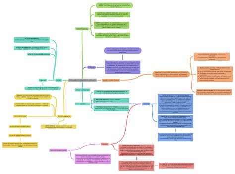 Esquema del flujo de presentación de documentos médicos y previsionales ante las autoridades