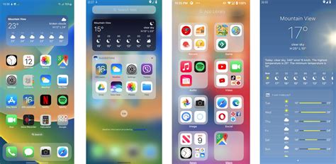 Comparativa visual entre una interfaz de Android estándar y la interfaz de Wiser Launcher, mostrando la diferencia en el tamaño de los elementos.