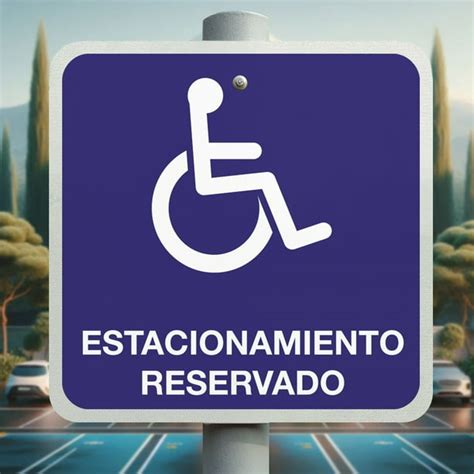 Señalización de estacionamiento reservado para personas con discapacidad en vía pública