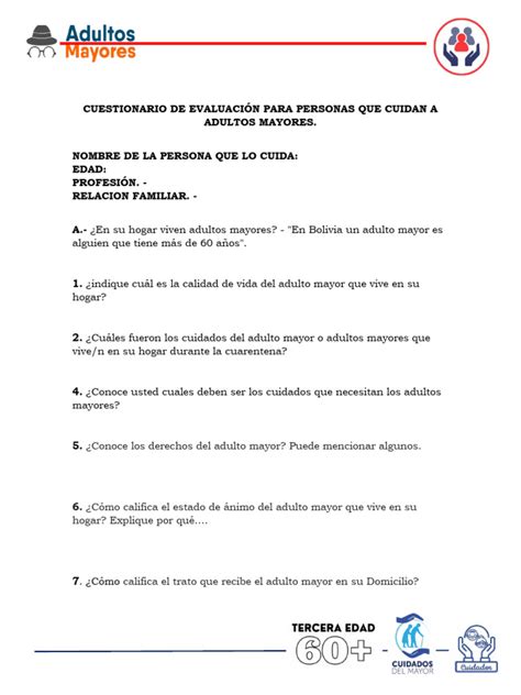 Diseño de cuestionario para personas mayores