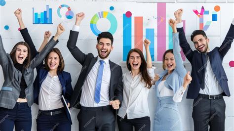 Foto de grupo de emprendedores con discapacidad celebrando un éxito