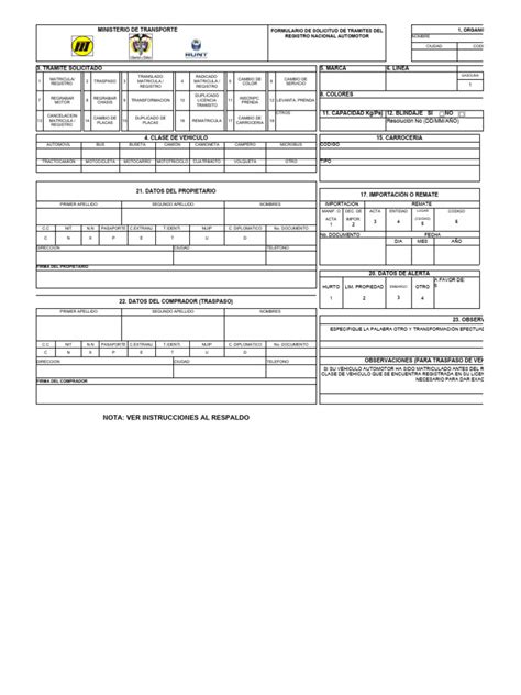 Formulario de Orden de Traspaso Irrevocable
