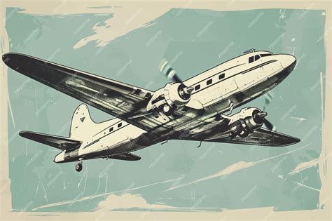 Ilustración de un avión antiguo transportando correo aéreo
