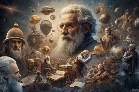 ilustraciones de los genios históricos mencionados