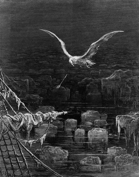 El anciano marinero disparando al albatros