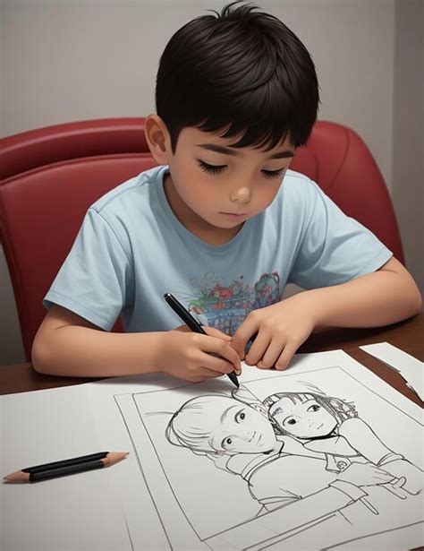 Fotografía de un niño dibujando en soledad, simbolizando el impacto psicológico de la violencia doméstica