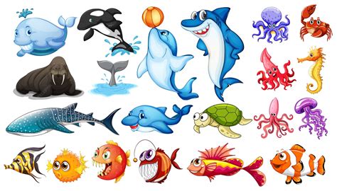 Ilustración de diferentes tipos de pescado recomendados y no recomendados
