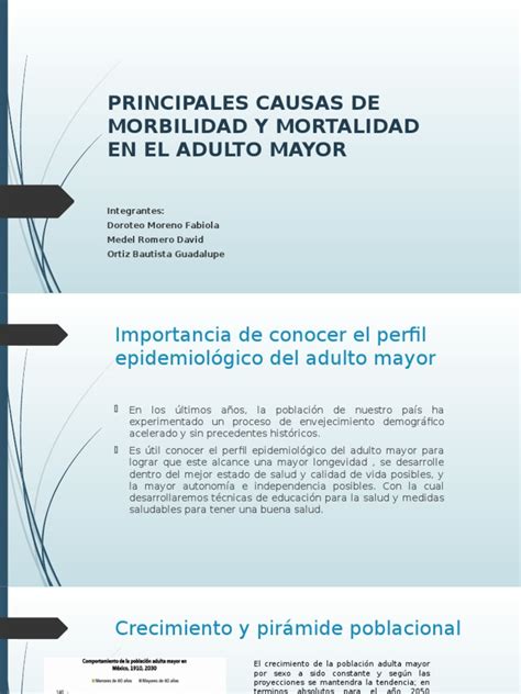 Infografía: Principales causas de morbilidad en adultos mayores