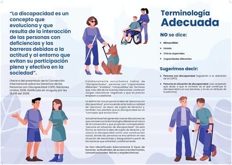 Infografía sobre la terminología adecuada para referirse a personas con discapacidad