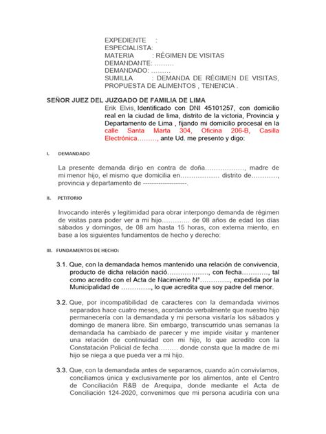 Esquema comparativo de pensión de alimentos y régimen de visitas