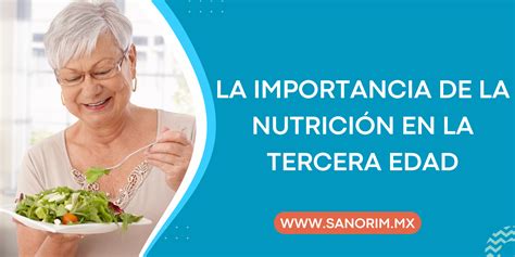 Esquema de la importancia de la nutrición en la tercera edad