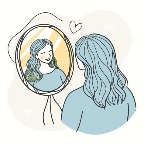 Mujer estresada revisando facturas y su reflejo en el espejo