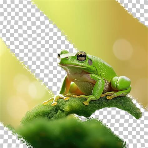 Sapo verde encogiendo, simbolizando la pérdida de autoestima