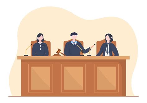 Ilustración de un tribunal con un juez y un perito discutiendo un caso de incapacidad.