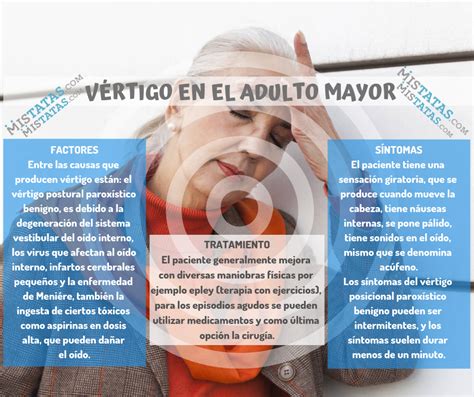 Esquema de las causas de vértigo en el adulto mayor