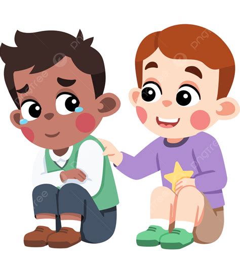 Ilustración de un mentor apoyando a un niño